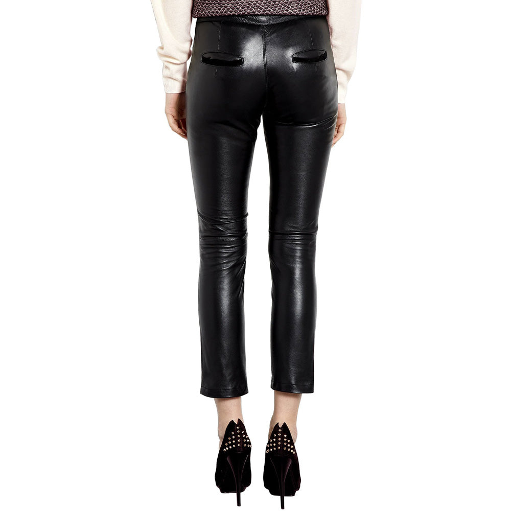 Yoga leather pants (style 21), faux leather yoga pants Lusso Leather