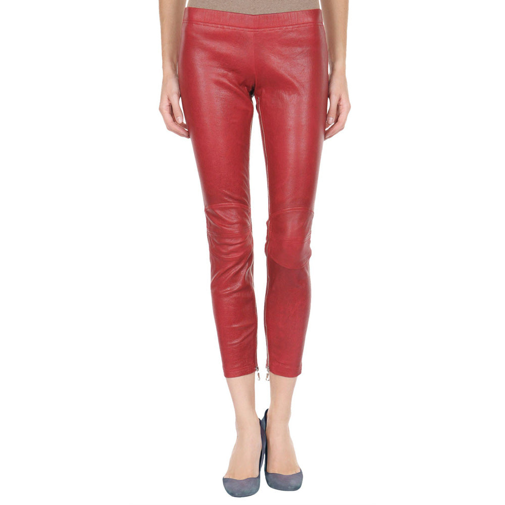 Stylish and Comfortable Red Yoga leather pants