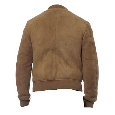 Suede bomber jacket with ribbed collar - Lusso Leather - 2