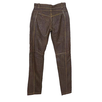 Women's Protective Brown Leather Cassey Trousers 