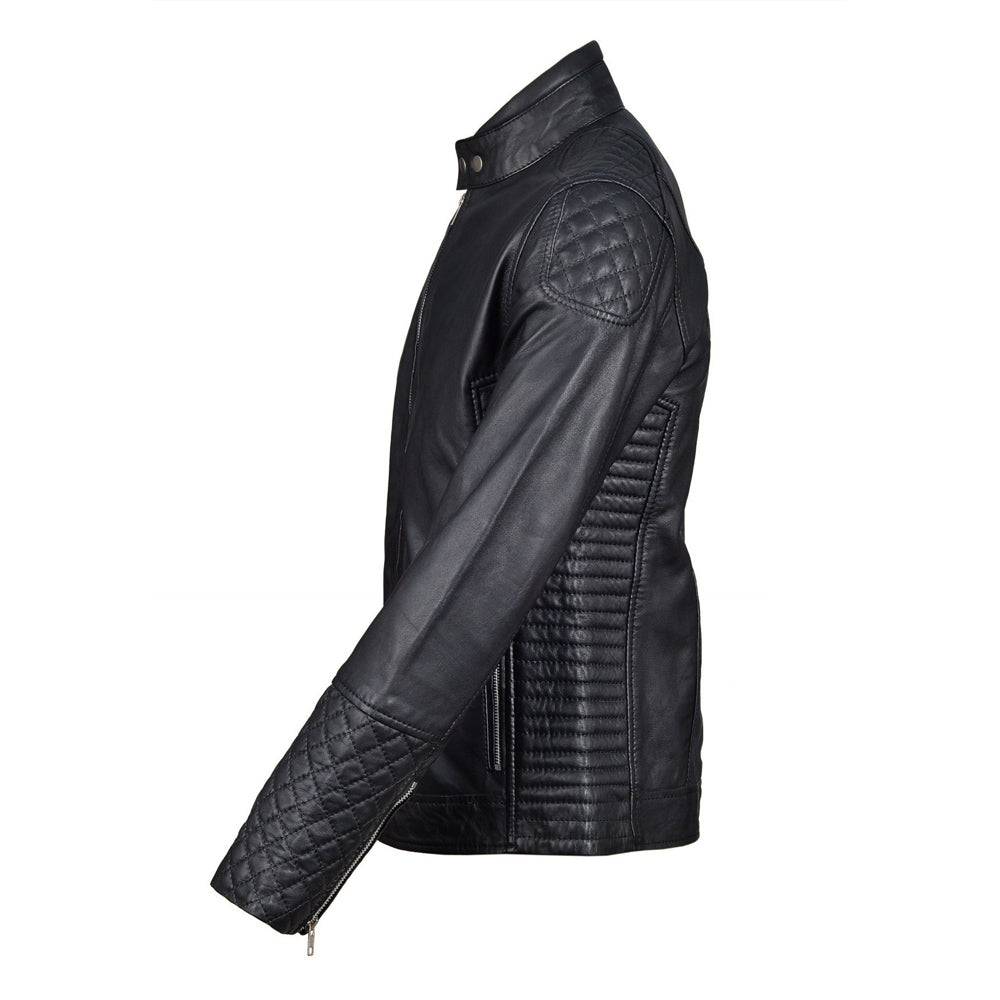 Fashionable Tyrons Quilted Moto Jacket