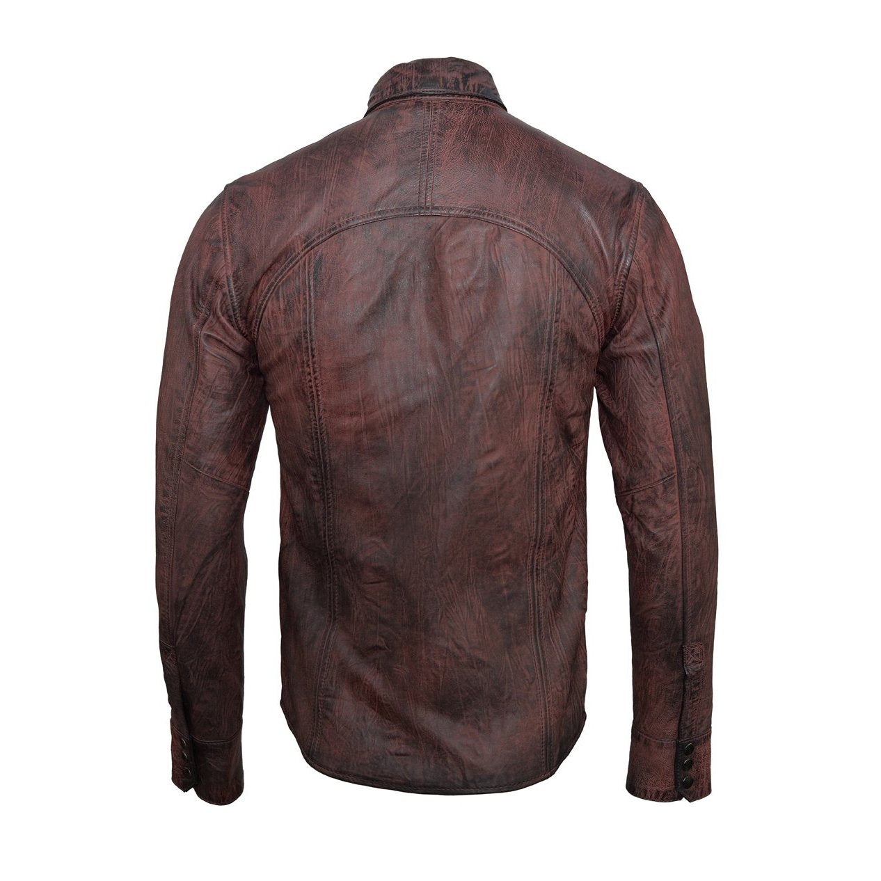 Comfortable Brown Leather Shirt for Men