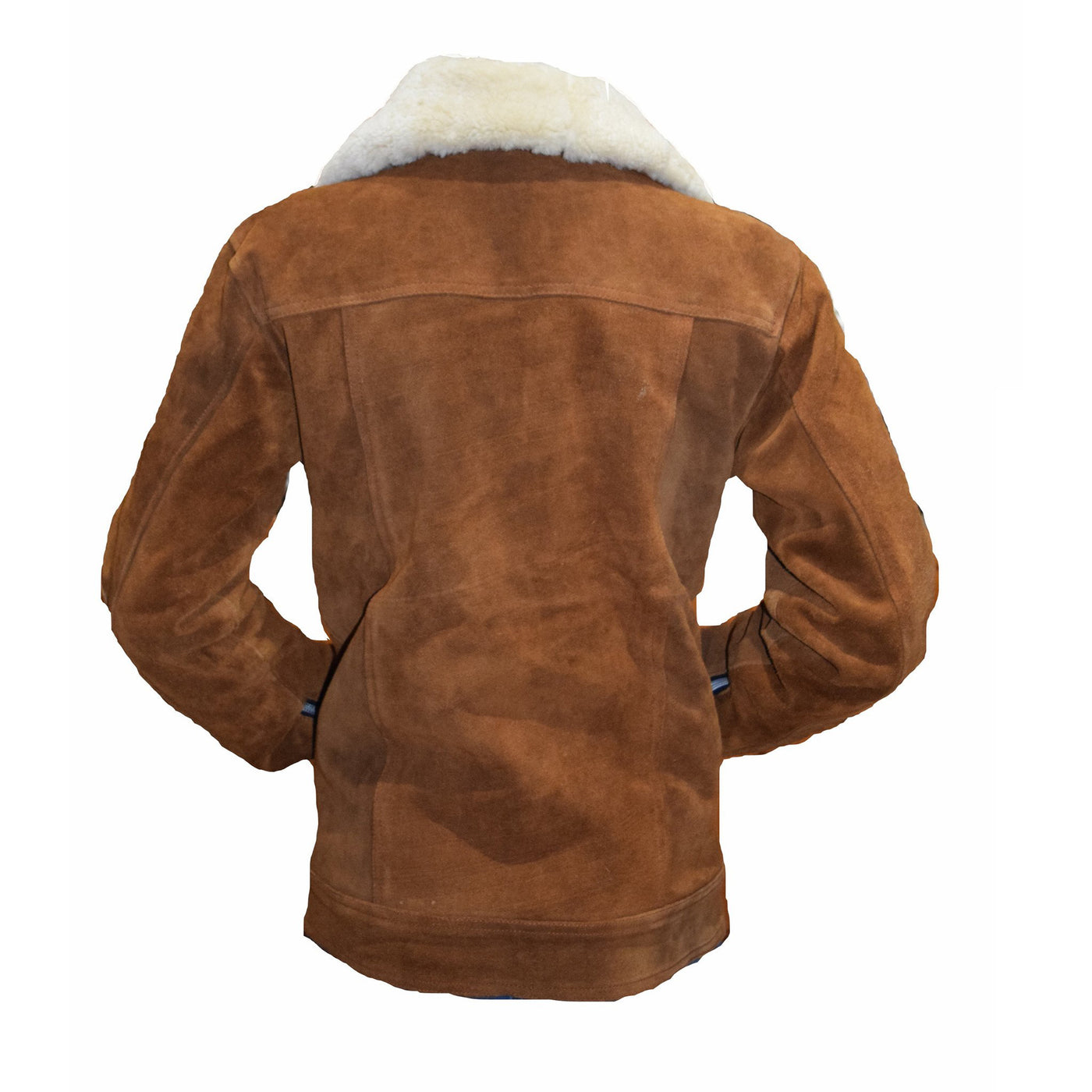 Fur Collar Suede Bomber leather jacket