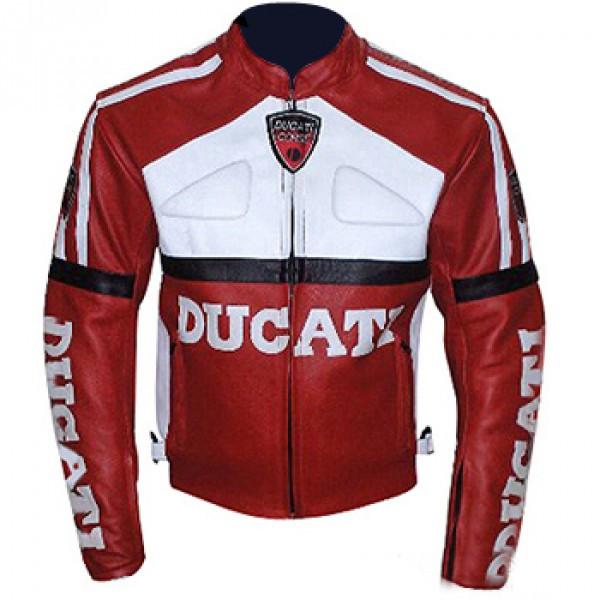 Stylish Armor protection Red Ducati motorcycle jacket