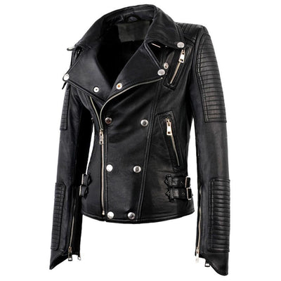 Meredith Biker Jacket with snap button closure - PRE MADE CLEARANCE ...