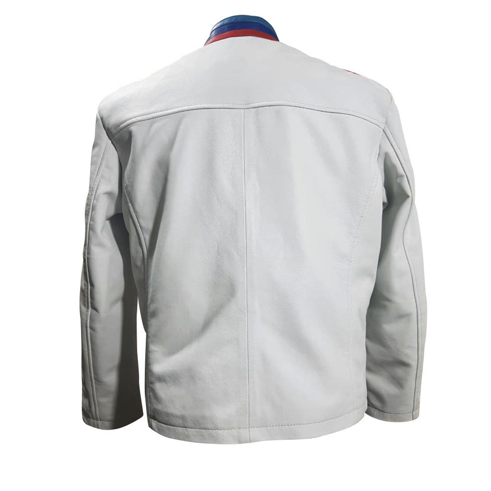 Black and white BMW motorcycle jacket with armor protection