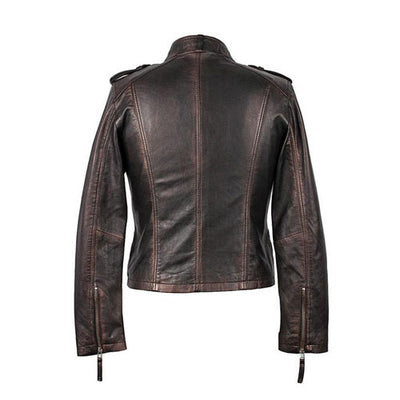 Black Leather Joliet Jacket for Women