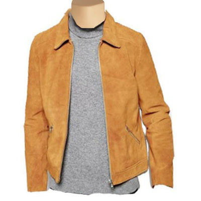 Soft and Comfortable Suede jacket with collar