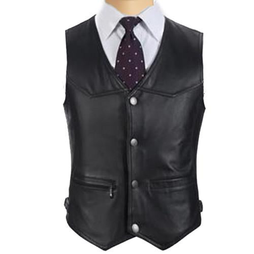 Leather Vest business casual - Lusso Leather