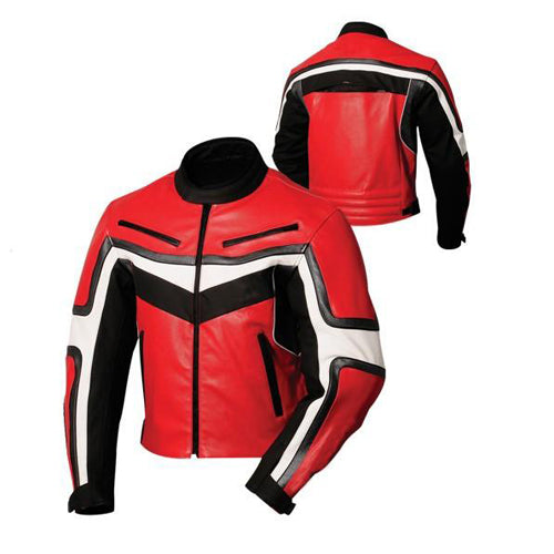 Stylish Red Armor Protection motorcycle jacket