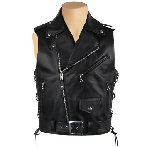 Unique or Custom waist belt Biker leather jacket