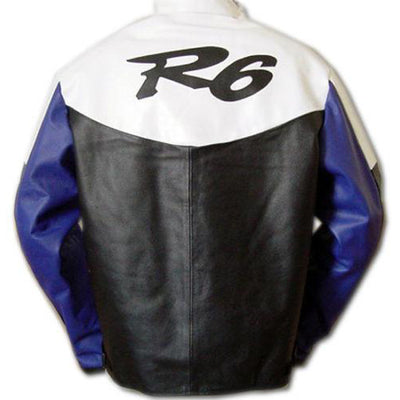 Comfortable Blue and white Yamaha r6 motorcycle jacket