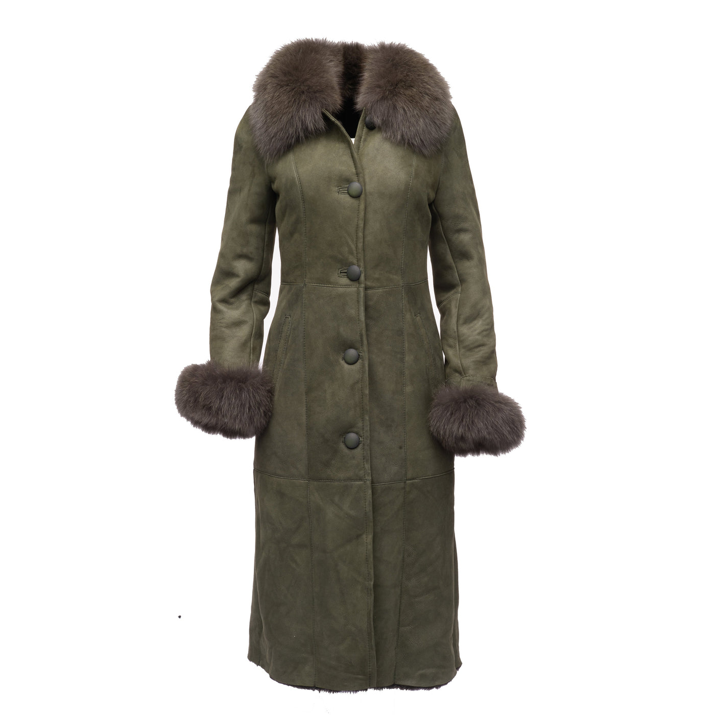 Soft Caitlan's Shearling Sheepskin Long Coat for Women