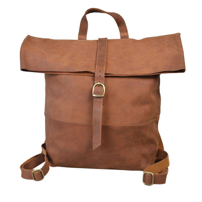 High Class Wiggins Roll Top Vintage Style Backpack