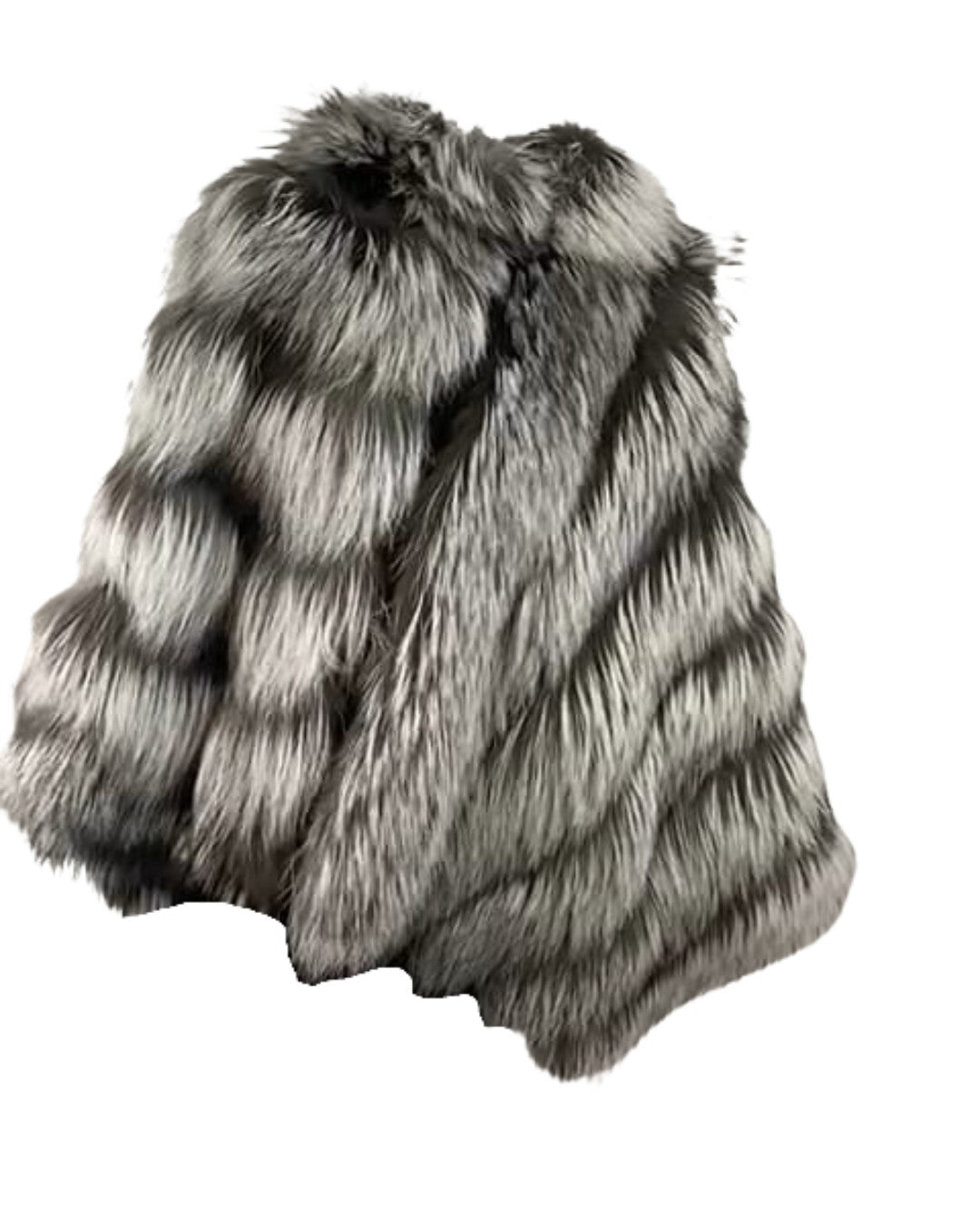 Women's Silver fox fur cape/poncho