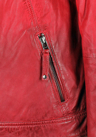 Unique or Custom Bladon Beet Leather Jacket