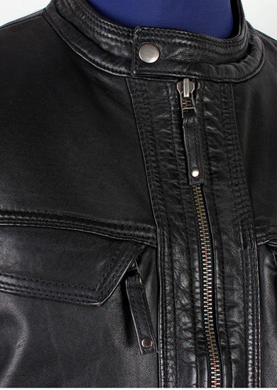 Men's Bonito Black Leather Jacket