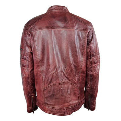 Burnished Burgundy Leather Jacket by Charley Ellwood