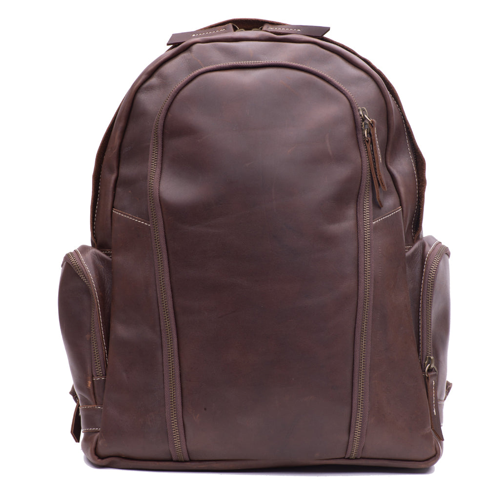 Dark Brown Slim Laptop Backpack, slim laptop bag leather – Lusso Leather