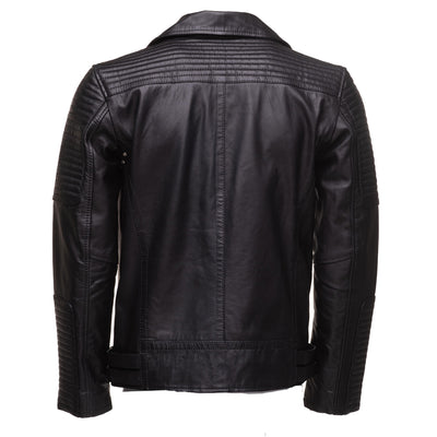 Michaels Biker Leather Jacket with Snap Buttons