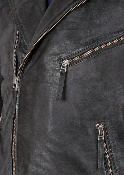 Cozy Men's Radom Black Leather Jacket
