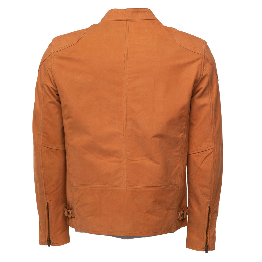 Steve's plain moto jacket in nubuck leather