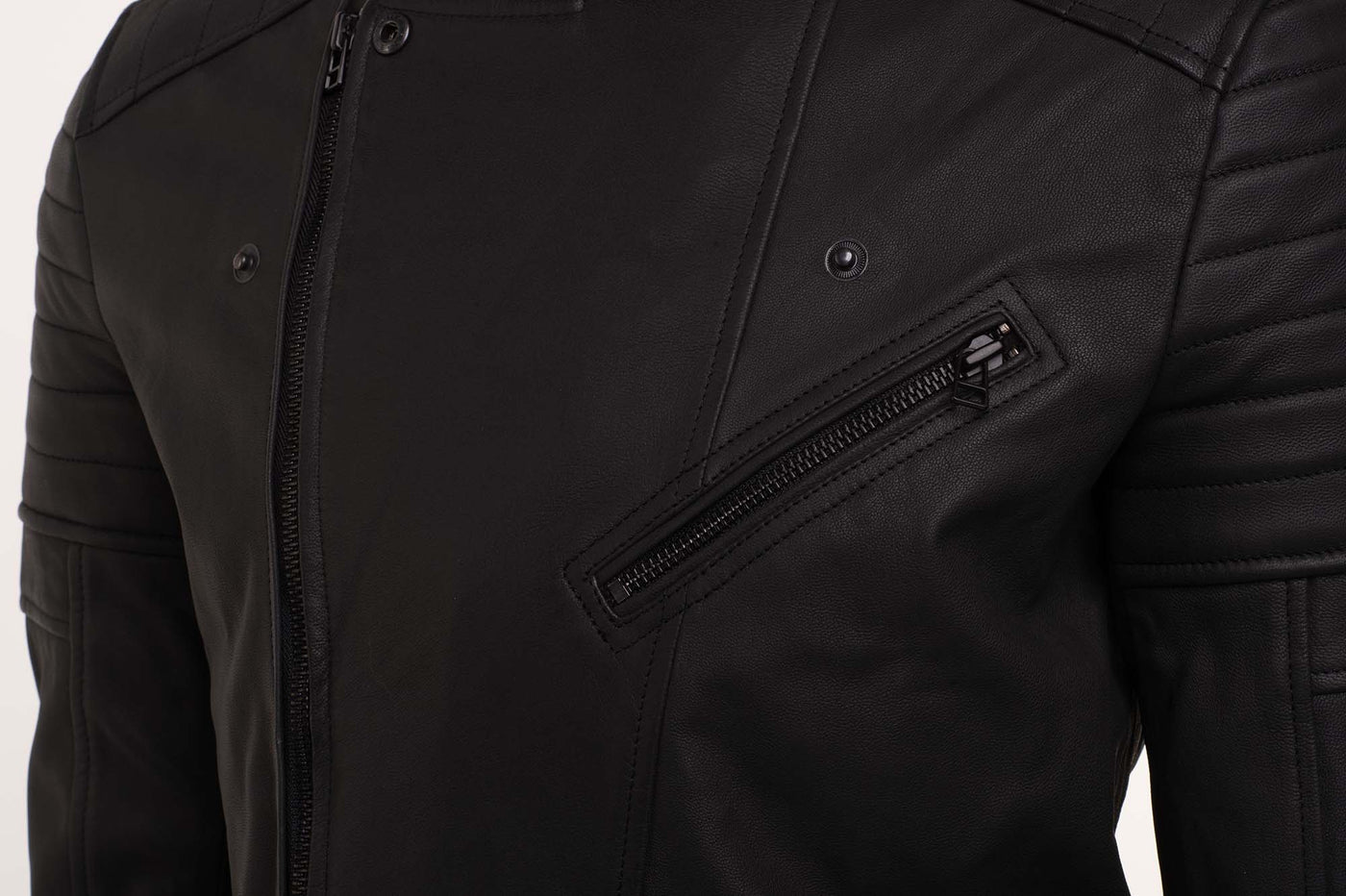 Turner's Matte Leather Biker Jacket