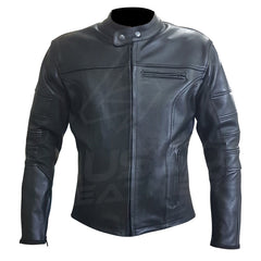 Women's Real Racer Black Premium Leather Armored Motorcycle Jacket