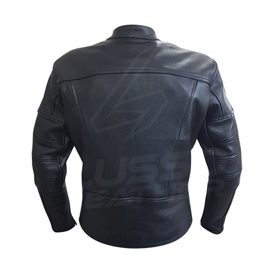 Women's Real Racer Black Premium Leather Armored Motorcycle Jacket